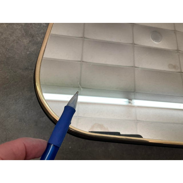 Late 20th Century Postmodern Sofa or Console Table With Mirror Top & Black Lacquered Pedestal Base For Sale - Image 12 of 12