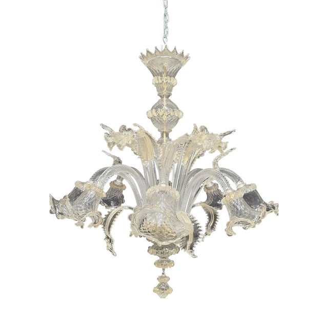 Murano Glass Chandelier, 1980s For Sale