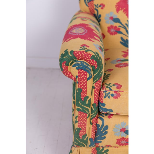 Wood 1980s Vintage Patterned Sofa For Sale - Image 7 of 8