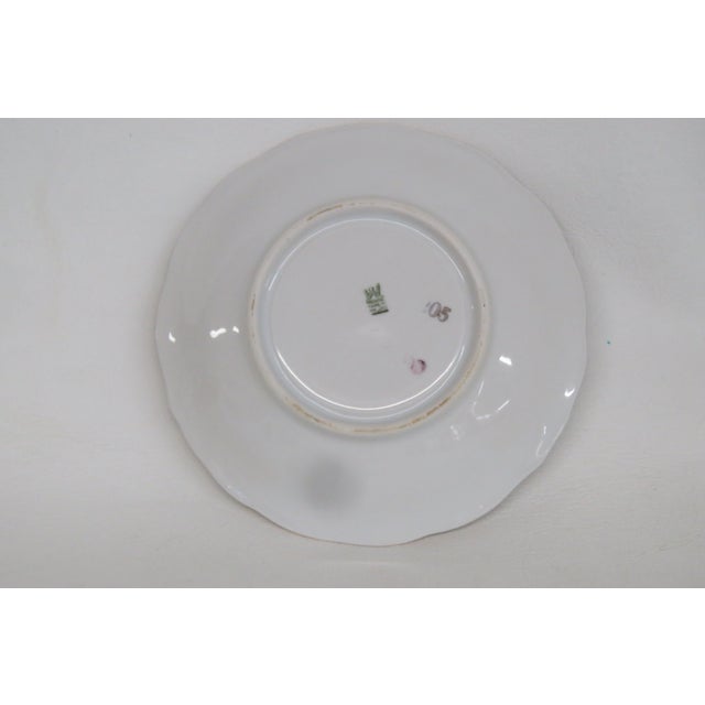 Traditional Mid 20th Century Wawel Made in Poland Floral Saucer Pompadour Rose Collection Small Plate For Sale - Image 3 of 9