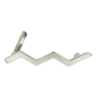 1990s Tiffany & Co Estate Zigzag Wave Brooch Pin Sterling Silver By Paloma Picasso For Sale
