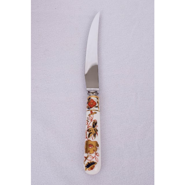 1950s Vintage Boxed Set of Royal Crown Derby “Asian Rose” Knives & Forks, ca.1950-1960 For Sale - Image 5 of 8