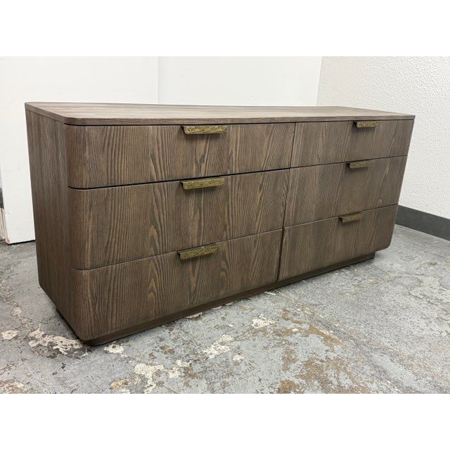 Modern Julie Lawrence for Restoration Hardware Ciro Six Drawer Dresser For Sale - Image 3 of 12