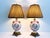 French Cherry Blossom Lamps & Shades - Pair For Sale - Image 3 of 12