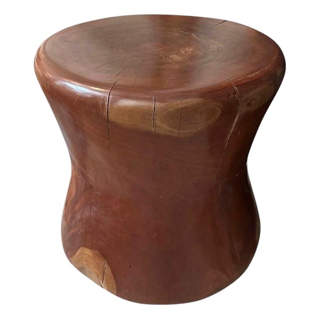 Andrianna Shamaris Wood Side Table or Stool For Sale