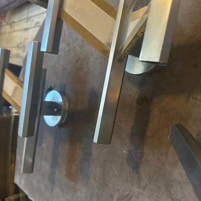 1960s Mid-Century Modern Brass and Steel Italian Wall Sconce by Gaetano Sciolari For Sale - Image 12 of 16