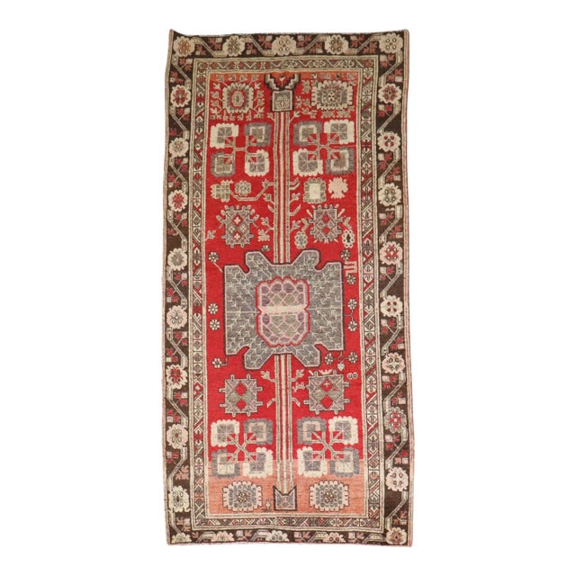 Early 20th Century Zabihi Collection Red Khotan Samarkand Rug - 4'8" x 9'3" For Sale