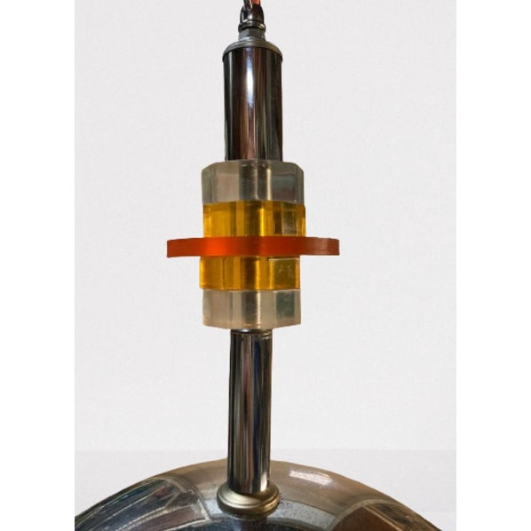 1960s Space Age Chrome Ceiling Lamp, 1960s For Sale - Image 5 of 12