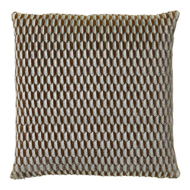 The House of Scalamandré Allegra Velvet Pillow, Mineral For Sale