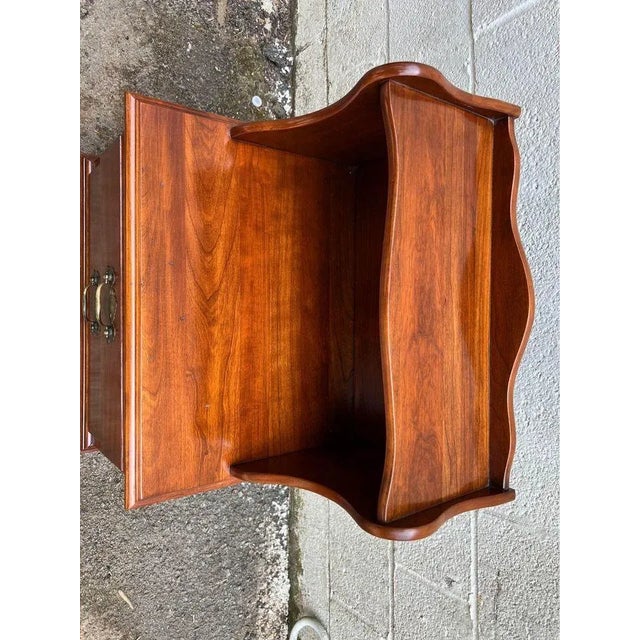 Brown Henkel Harris Solid Cherry Nightstand Bedside Table. For Sale - Image 8 of 11
