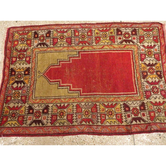 Early 20th Century Galerie Shabab Collection Early 20th Century Turkish Anatolian Throw Rug For Sale - Image 5 of 6