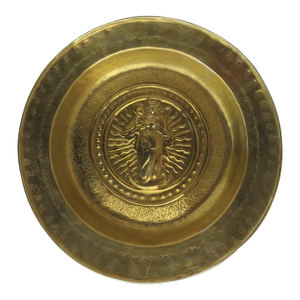 Early Brass Alms Dish Bowl