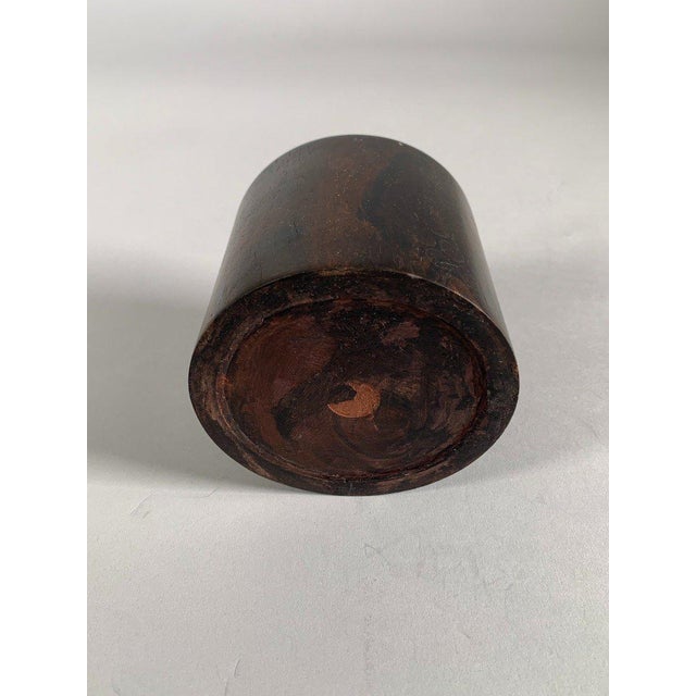 "Bitong" Chinese Brush Pot, 19th Century, Zitan Wood For Sale - Image 10 of 12