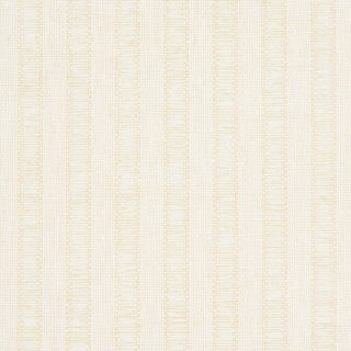 Schumacher Linen Woven Texture Stripe Wallpaper In Natural For Sale