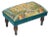 Villa in Tuscany Upholstered Stool With Velvet Sides For Sale