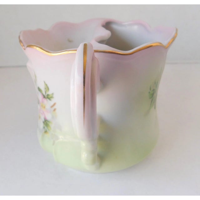 Victorian Antique c.1890 Hand-Painted Porcelain Nippon Shaving Mug For Sale - Image 3 of 10