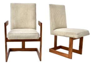 Vladimir Kagan, Cubist Chairs, Rosewood, Kagan-Dreyfuss, Inc, Usa, 1960's