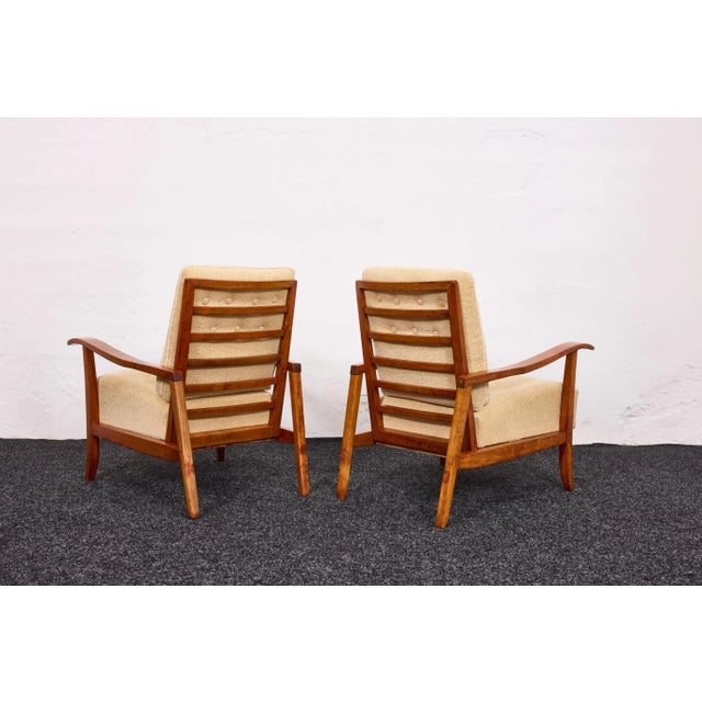 Beige Mid-Century Modern Armchairs by Karoly Nagy, 1940s, Set of 2 For Sale - Image 8 of 18