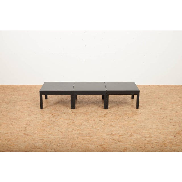 Vintage Nesting Tables in Wood Lacquered Black by Ulrich P. Wieser for Wohnbedarf, 1958, Set of 3 For Sale - Image 4 of 17
