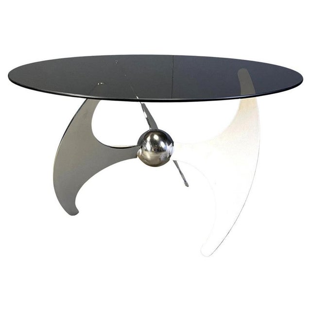 Adjustable Helix Dining Table from Luciano Campanini, 1970s For Sale - Image 9 of 9
