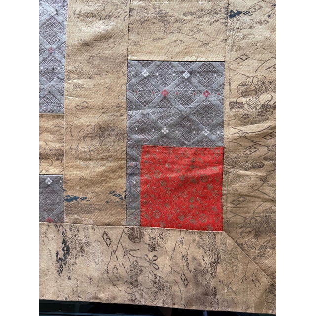 Antique Japanese Silk Kesa Monk's Robe with Patchwork Meiji Era For Sale - Image 16 of 16