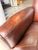 Wood Uttermost Brown Leather Booker Accent Chair For Sale - Image 7 of 9