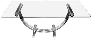 Vintage Italian Chrome & Glass Console