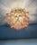 Murano Style Ceiling Lamp, 32 Pink Glass Petals For Sale - Image 10 of 11