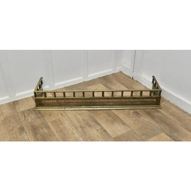 Victorian Brass Fender, 1890s For Sale - Image 4 of 6