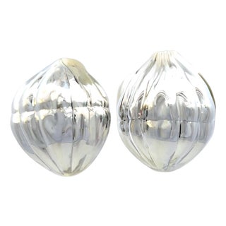 1990s Pair of Tiffany & Co Estate XL Puffed Clip-on Earrings Sterling Silver For Sale