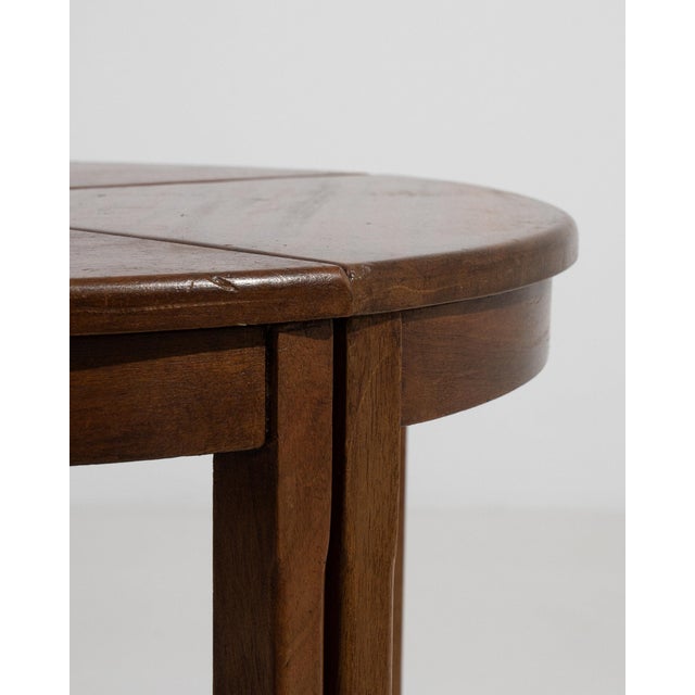 Mid 20th Century France Brown Wood Nesting Table For Sale - Image 10 of 11