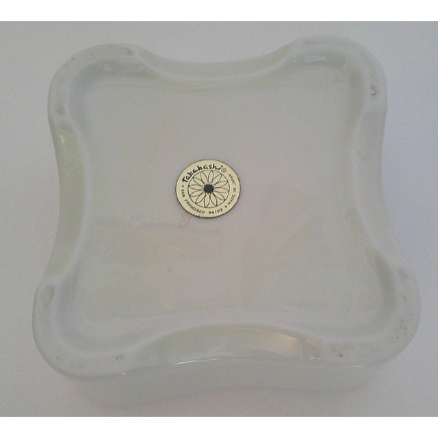 Ceramic Vintage Takahashi Trinket Box Hand-Painted Cat Lid Japan Not Common For Sale - Image 7 of 8