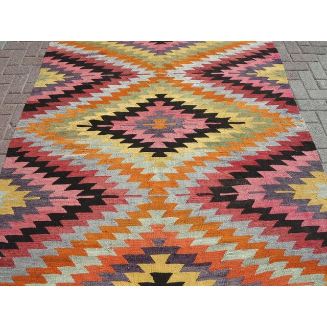 Mid 20th Century Anatolian Turkish Classic Kilim Rug For Sale - Image 4 of 13