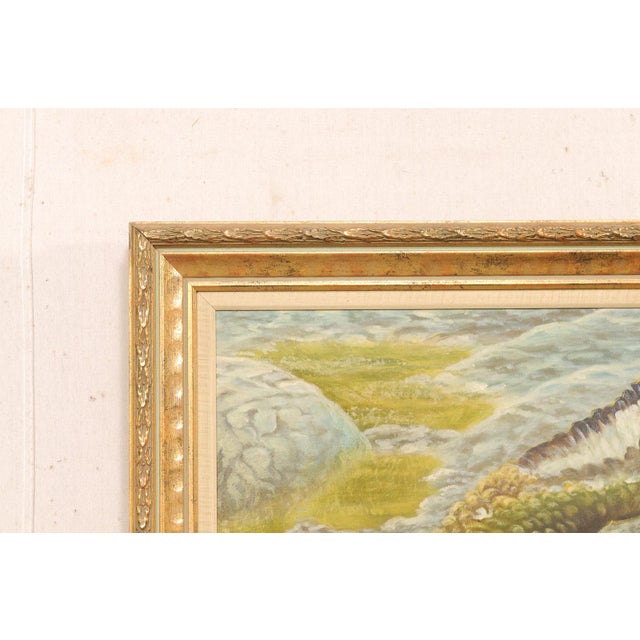 Mid 20th Century Swedish Painting of a Hawk W/Rabbit, 1950's For Sale - Image 5 of 12