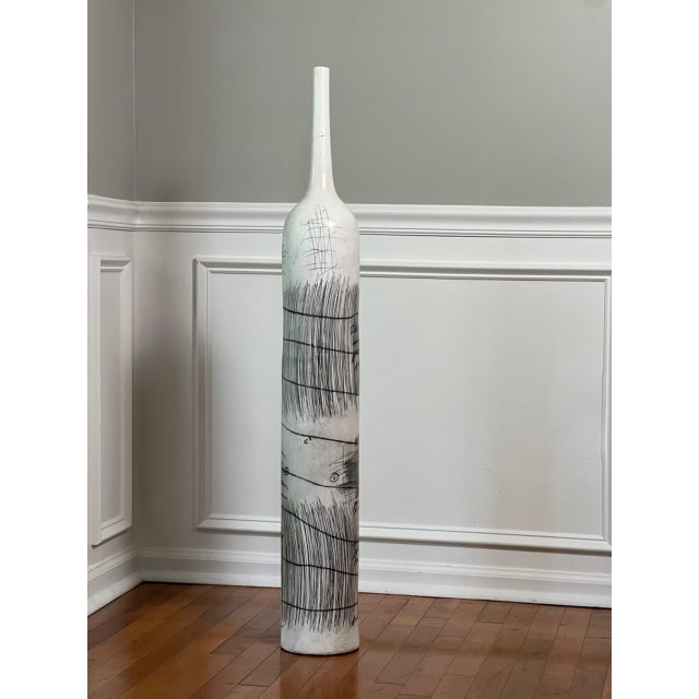 Yuri Zatarain Large Floor Vase, "Sketchbook" Series, 1990s For Sale - Image 4 of 14