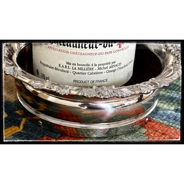 English Antique English Coaster SilverPlate Wine Bucket For Sale - Image 3 of 10