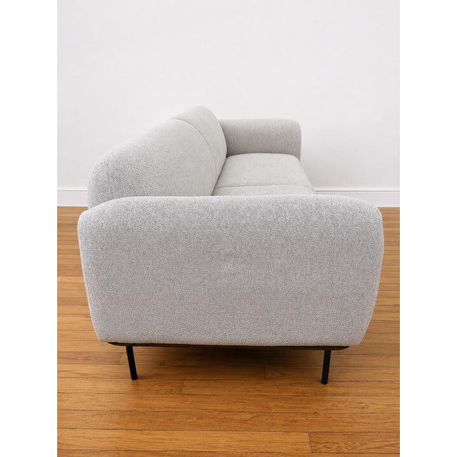 2020s Mid Century Modern Inspired Sofa in Greige Boucle by Nuevo Living For Sale - Image 5 of 5