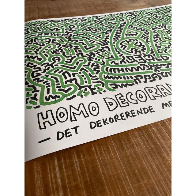 Keith Haring (1958-1990), Homo Decorans, 1985, Anniversary Poster Louisiana Archive, 2018, Printed in Denmark For Sale - Image 9 of 10