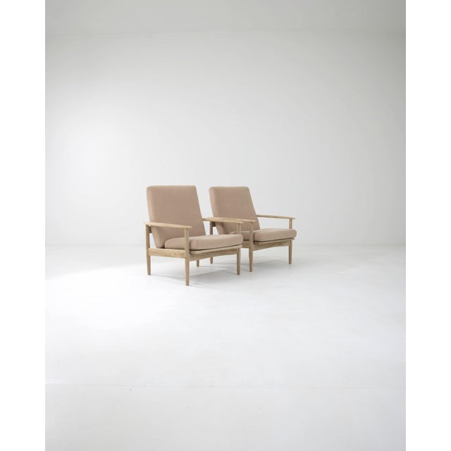 1970s Czech Modernist Upholstered Armchairs - A Pair For Sale - Image 12 of 12