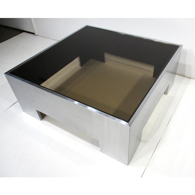 DIA - Design Institute America Milo Baughman Stainless and Glass Coffee Table by Dia For Sale - Image 4 of 10
