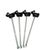 Vintage Glass Cocktail Glass Swizzle Sticks With Black Scottie Dog Figurine Toppers - A Set of 12 For Sale - Image 11 of 12