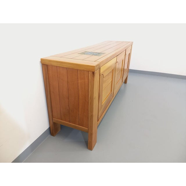 Vintage Elm Sideboard from Maison Regain, 1970s For Sale - Image 18 of 18