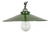 Industrial Green Enamel Light, 1950s For Sale