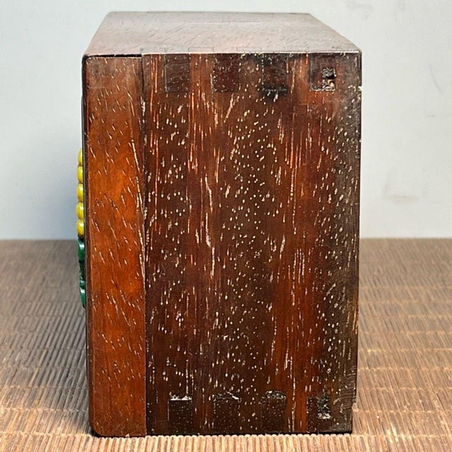 Carved Hardwood Sliding Box With Bone Inlay — Botanical Leaf & Berry Motif For Sale - Image 9 of 9