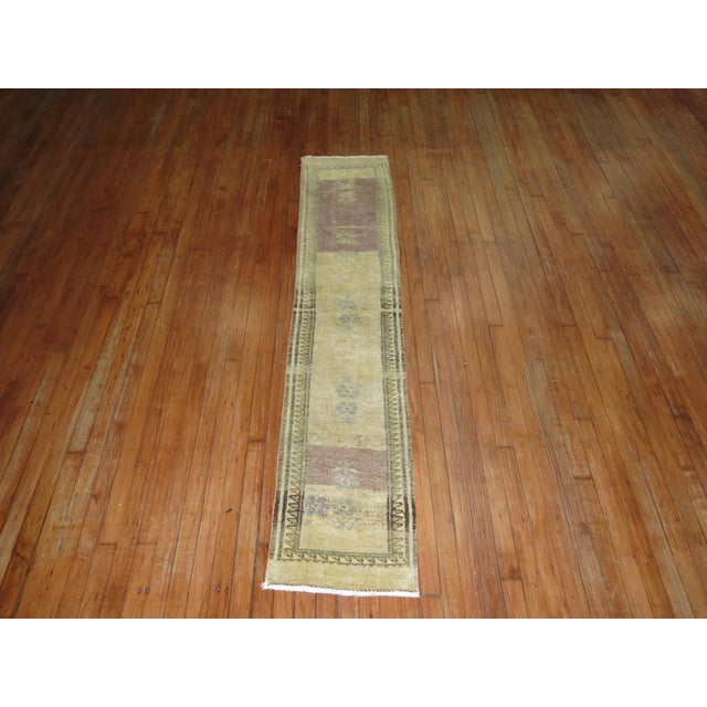 Narrow vintage turkish runner from the middle of the 20th century