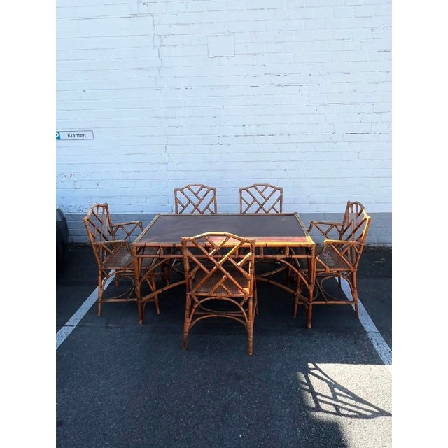 Chippendale Bamboo Dining Set, Italy, 1970s, Set of 6 For Sale - Image 18 of 18