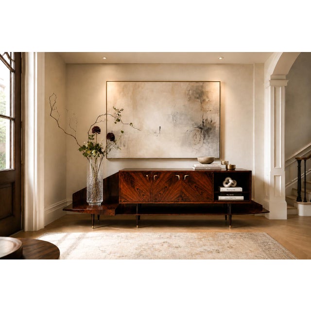 Wood Brazilian Modern Credenza by Giuseppe Scapinelli in Brazilian Rosewood, Brazil, 1950s For Sale - Image 7 of 18