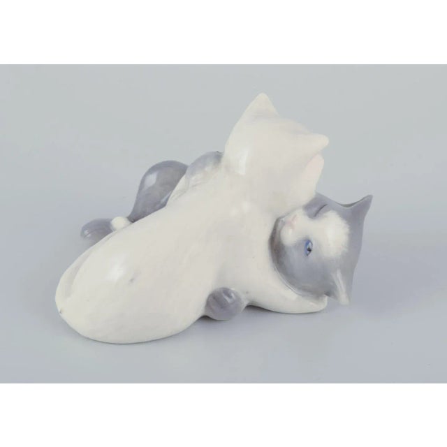 Porcelain Figurines of Kittens from Royal Copenhagen, Set of 2 For Sale - Image 5 of 8