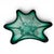 Murano Sommerso Emerald & Aquamarine Sculptural Star Art Glass Bowl 11.25" For Sale - Image 15 of 18