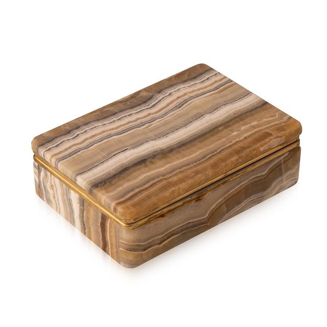 Vintage Italian Onyx Stone Box, 1960 For Sale - Image 3 of 10